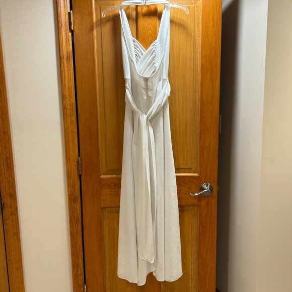 Womens Vintage 70's White Sleeveless Halter Maxi Dress XS VINTAGE 1970' COLOR: W - Picture 4 of 15